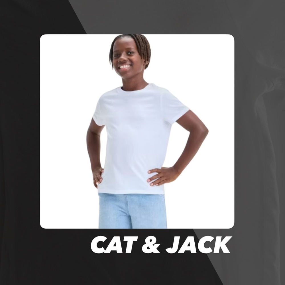 NWT Cat & Jack White Short Sleeve Tee Shirt